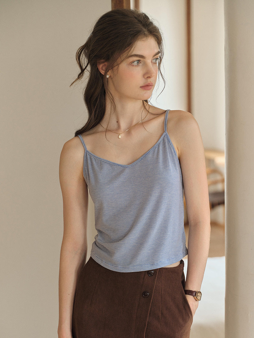 Penelope V-Neck Strap Vest and Blouse