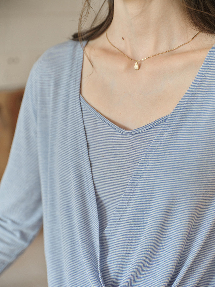 Penelope V-Neck Strap Vest and Blouse