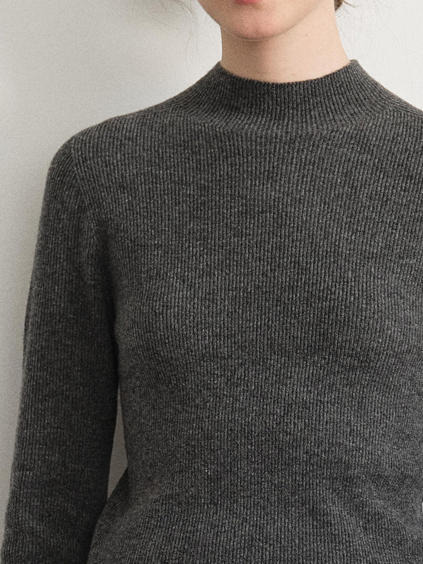 Sabra Ribbed Wool-Cashmere Sweater