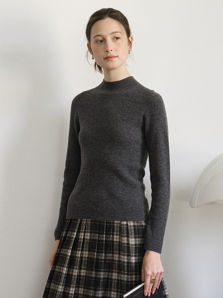 Sabra Ribbed Wool-Cashmere Sweater