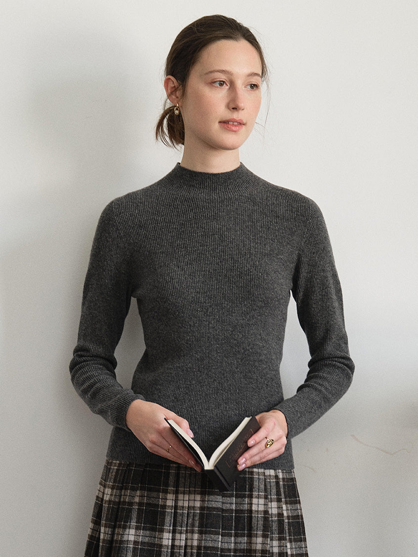 Sabra Ribbed Wool-Cashmere Sweater