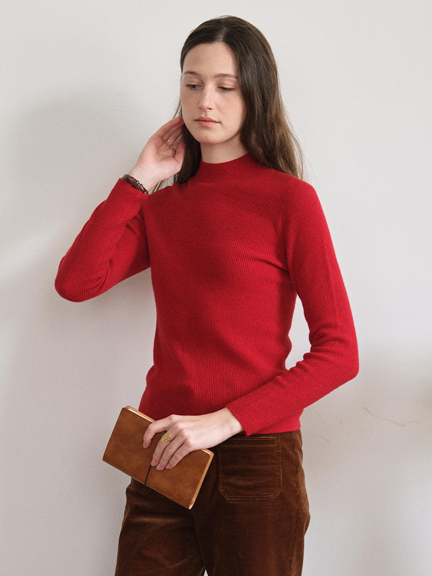 Sabra Ribbed Wool-Cashmere Sweater