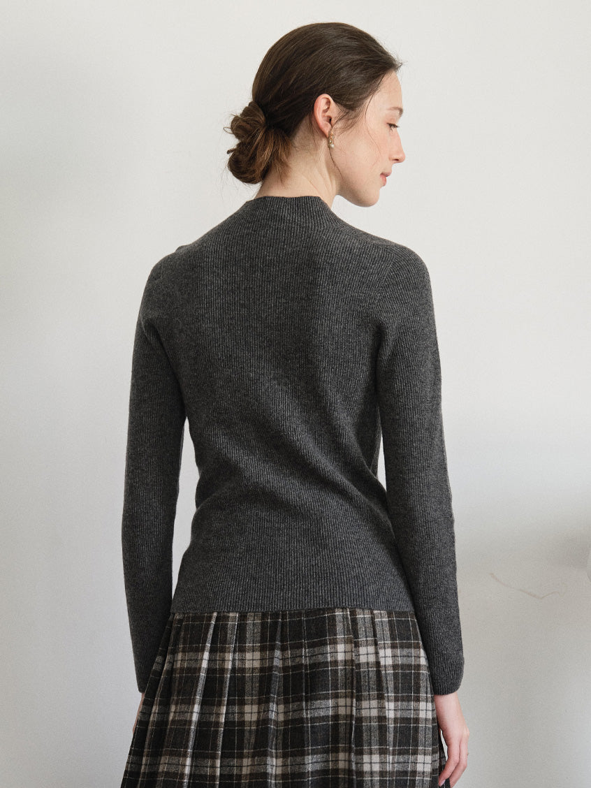 Sabra Ribbed Wool-Cashmere Sweater