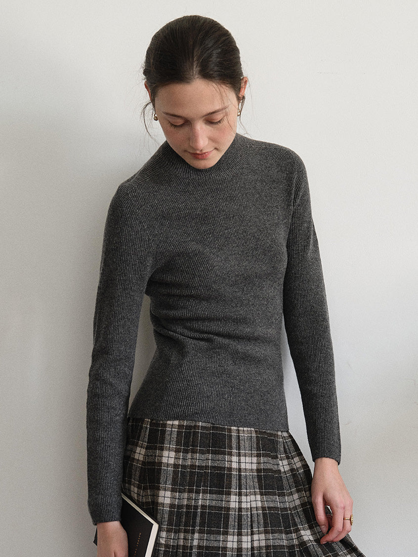 Sabra Ribbed Wool-Cashmere Sweater
