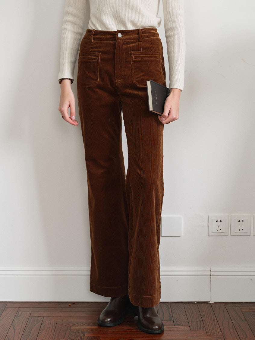 Maja Flap-Pocket Velveteen Pants