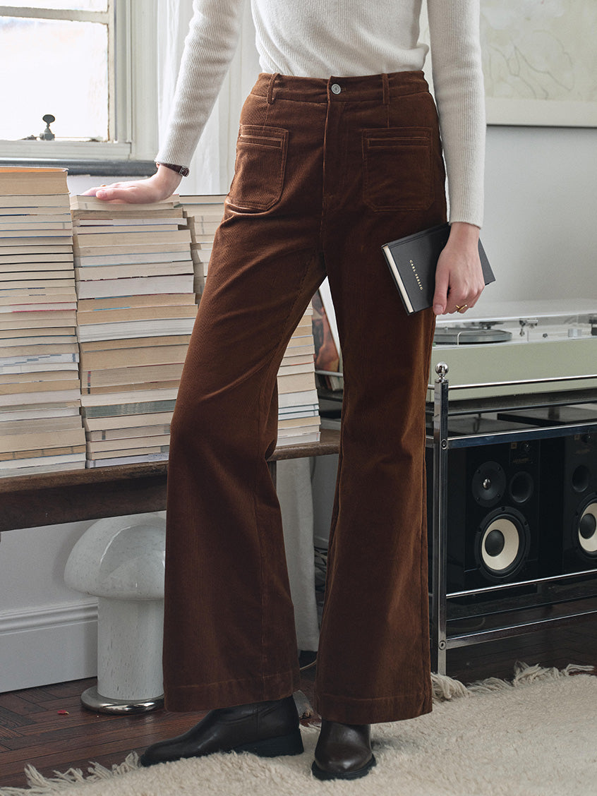 Maja Flap-Pocket Velveteen Pants
