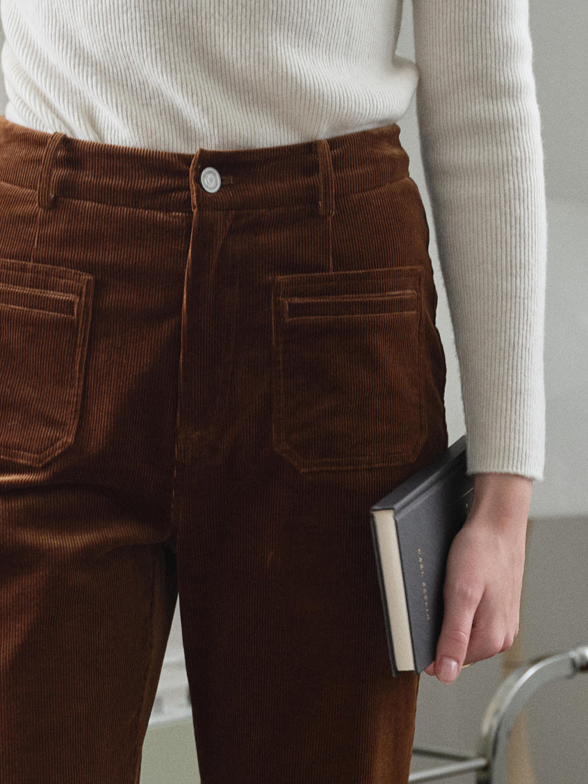 Maja Flap-Pocket Velveteen Pants