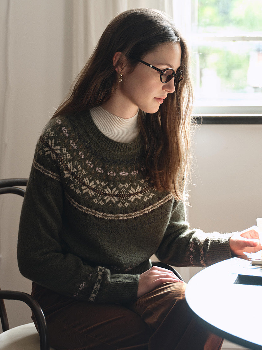 Chiara Fair Isle 100%Wool Sweater