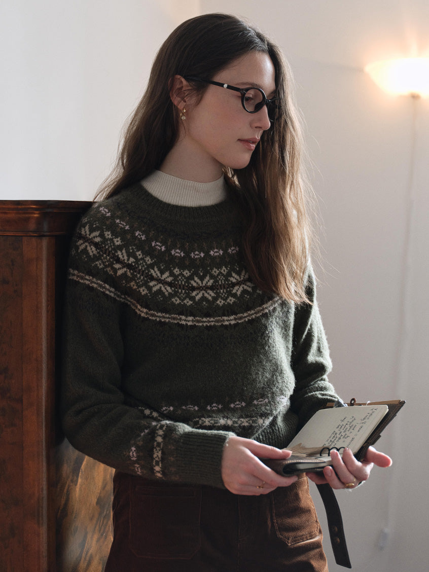 Chiara Fair Isle 100%Wool Sweater