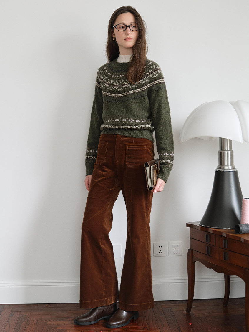 Maja Flap-Pocket Velveteen Pants