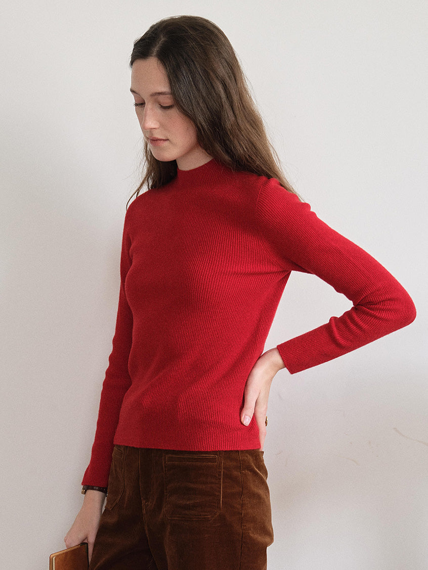 Sabra Ribbed Wool-Cashmere Sweater