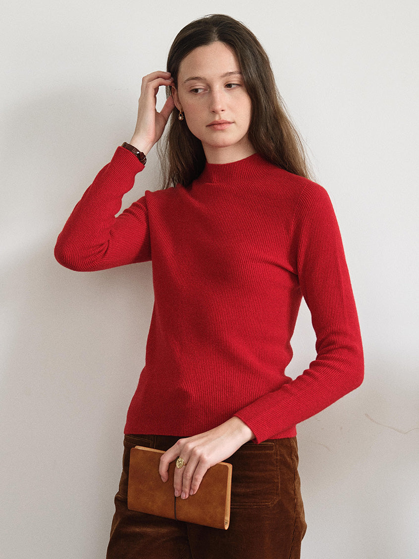 Sabra Ribbed Wool-Cashmere Sweater