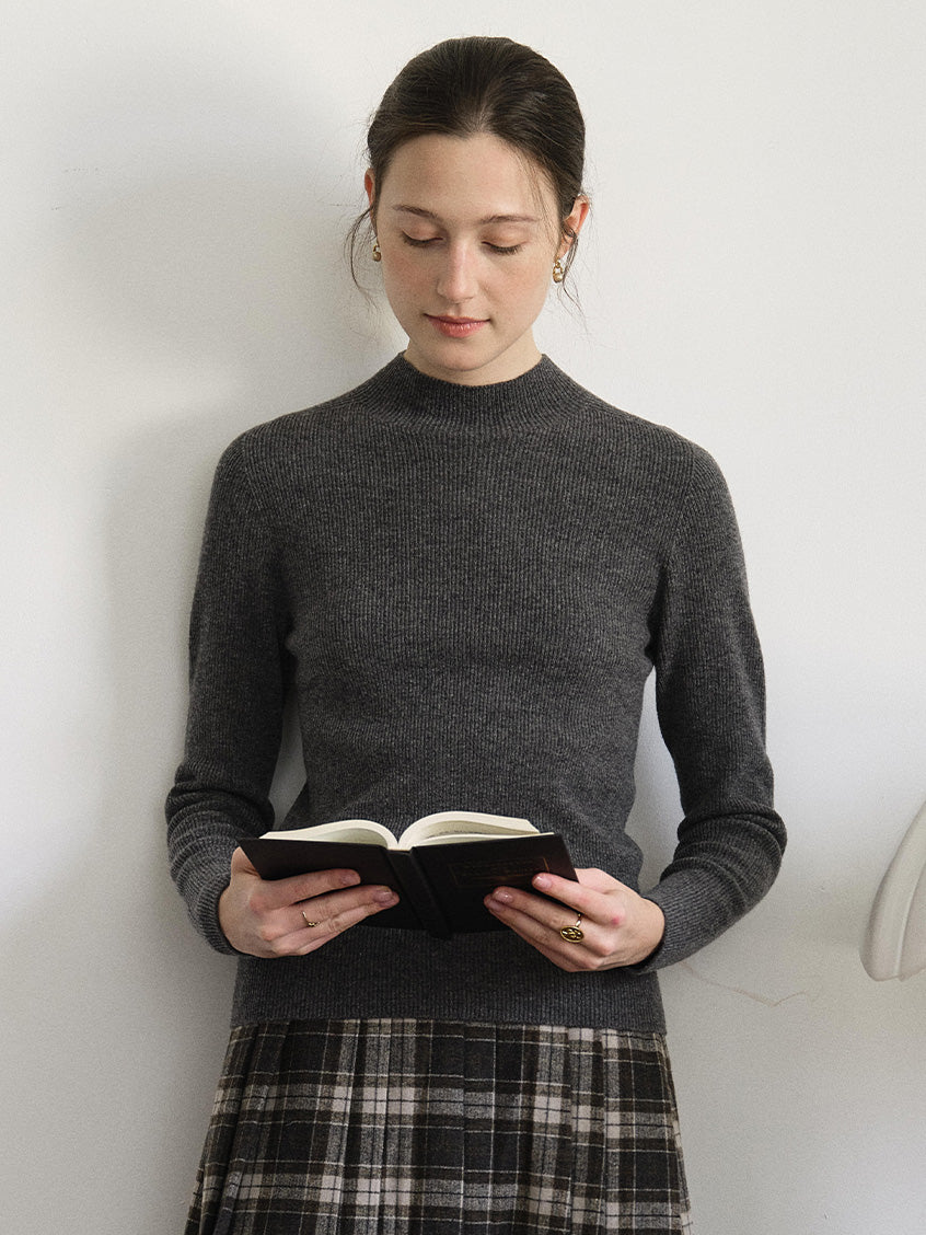 Sabra Ribbed Wool-Cashmere Sweater