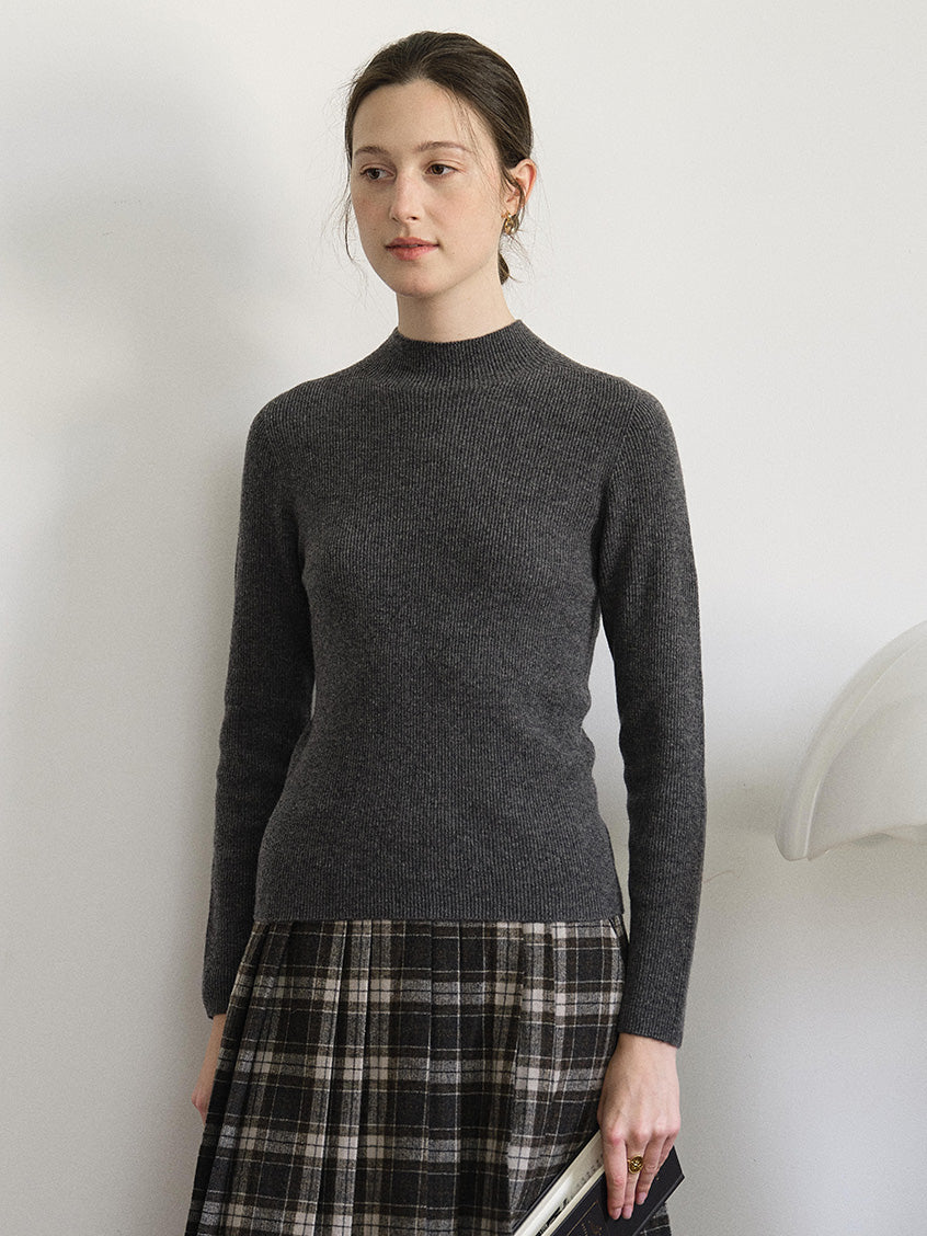 Sabra Ribbed Wool-Cashmere Sweater