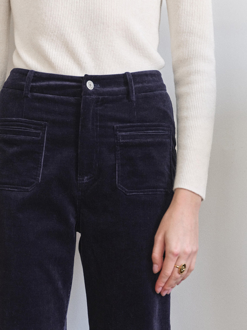 Maja Flap-Pocket Velveteen Pants