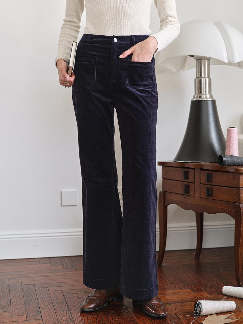 Maja Flap-Pocket Velveteen Pants