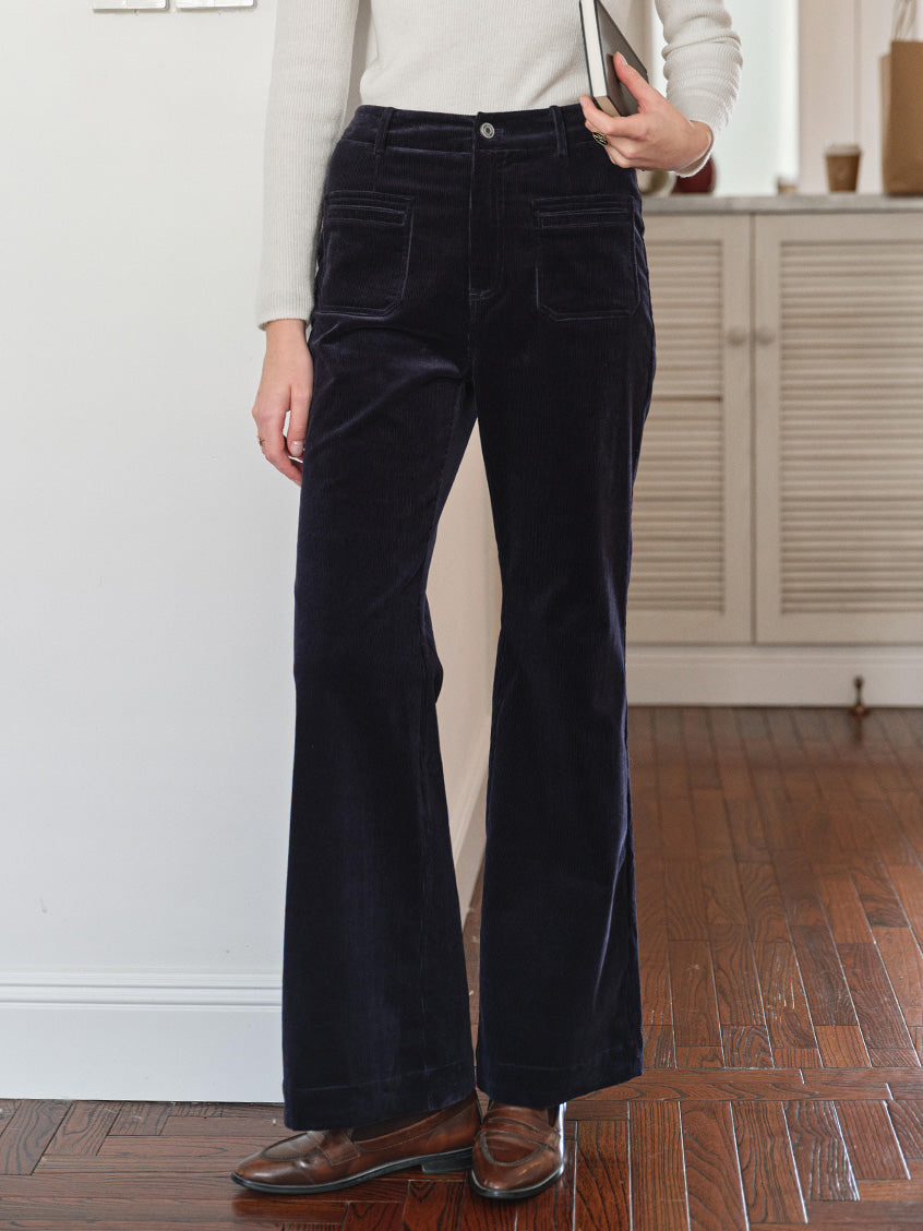 Maja Flap-Pocket Velveteen Pants