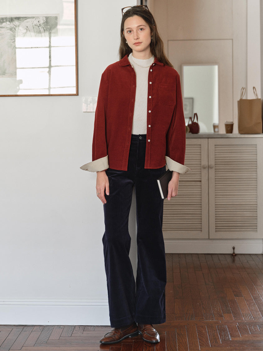 Maja Flap-Pocket Velveteen Pants