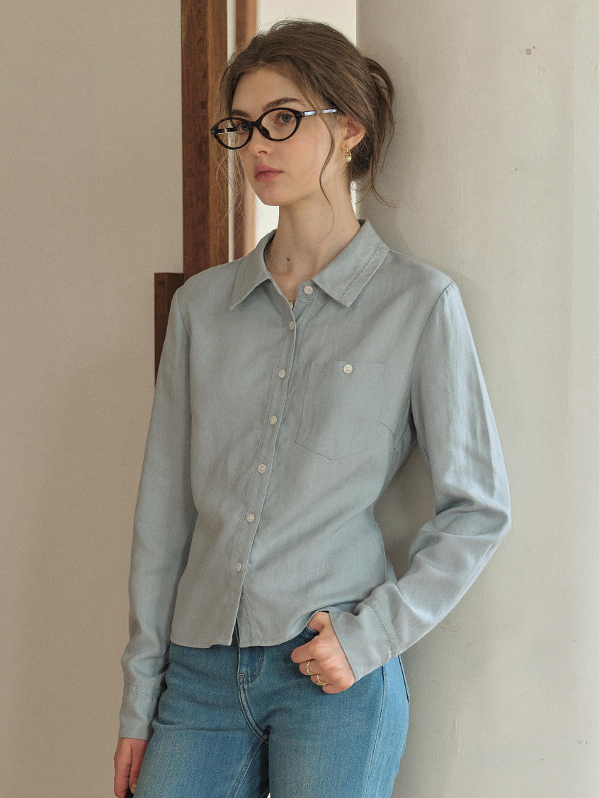 Alessandra Embroidery All-Purpose Lyocell Shirt