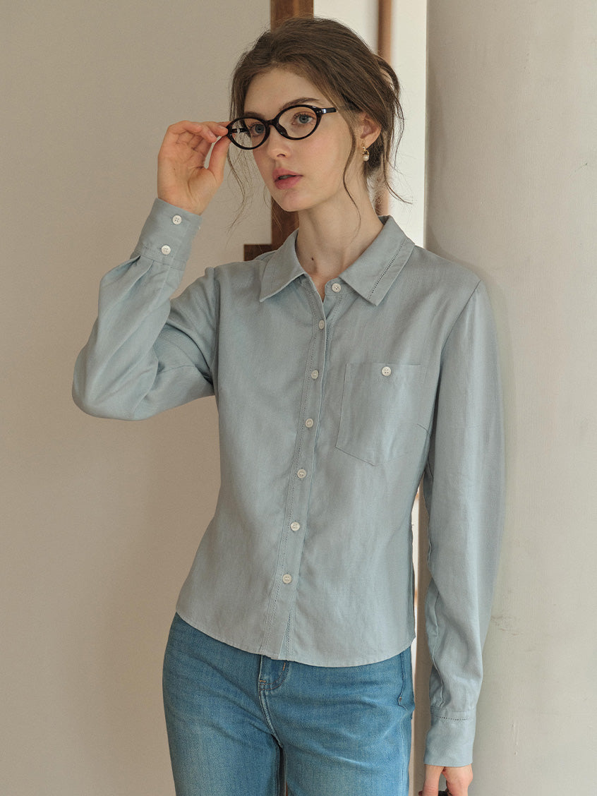 Alessandra Embroidery All-Purpose Lyocell Shirt