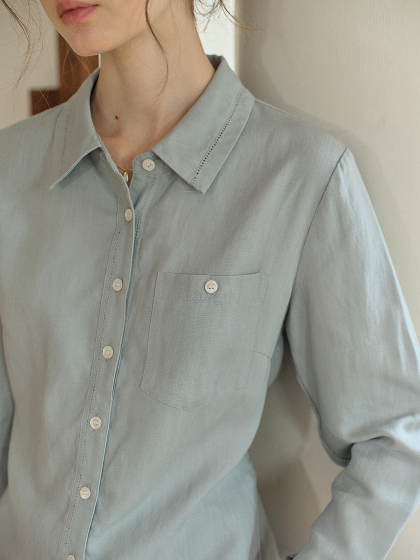 Alessandra Embroidery All-Purpose Lyocell Shirt