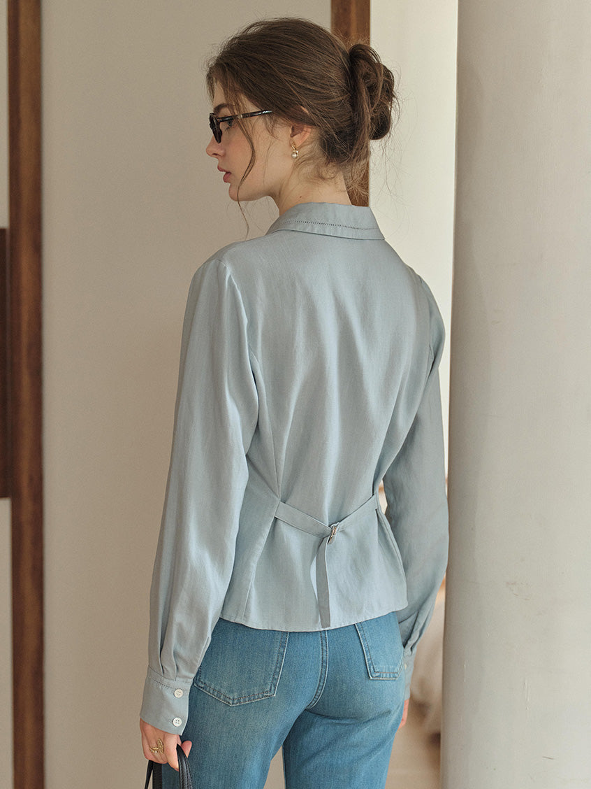 Alessandra Embroidery All-Purpose Lyocell Shirt