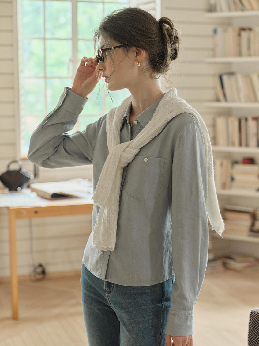 Alessandra Embroidery All-Purpose Lyocell Shirt