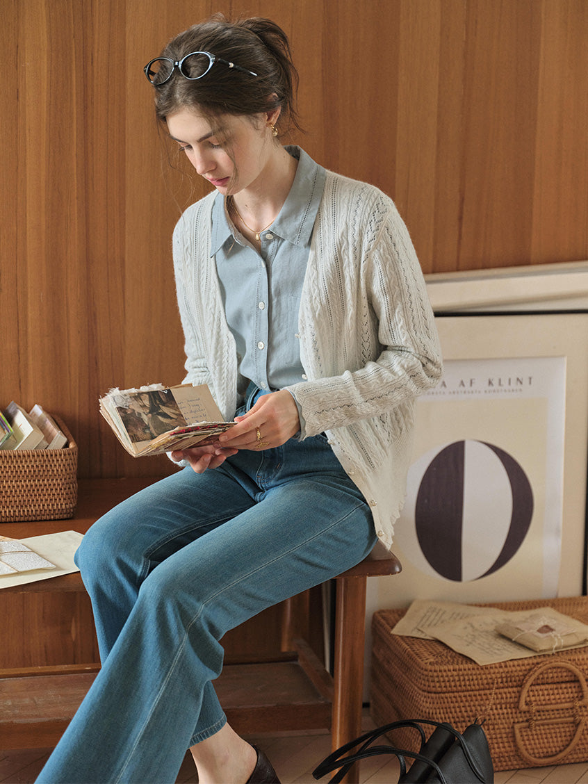 Alessandra Embroidery All-Purpose Lyocell Shirt