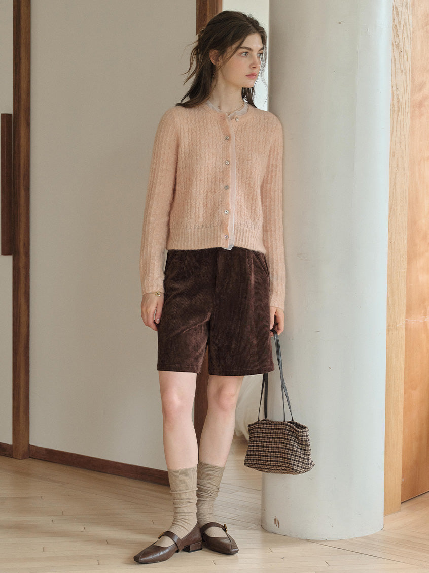 Kahlani V-Neck Cozy Brushed Knit Cardigan