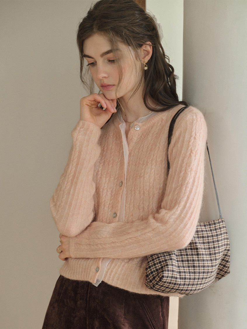 Kahlani V-Neck Cozy Brushed Knit Cardigan