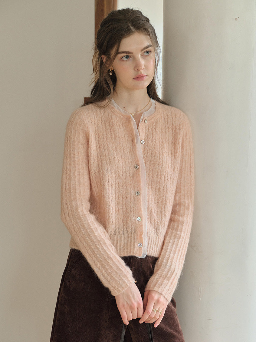 Kahlani V-Neck Cozy Brushed Knit Cardigan
