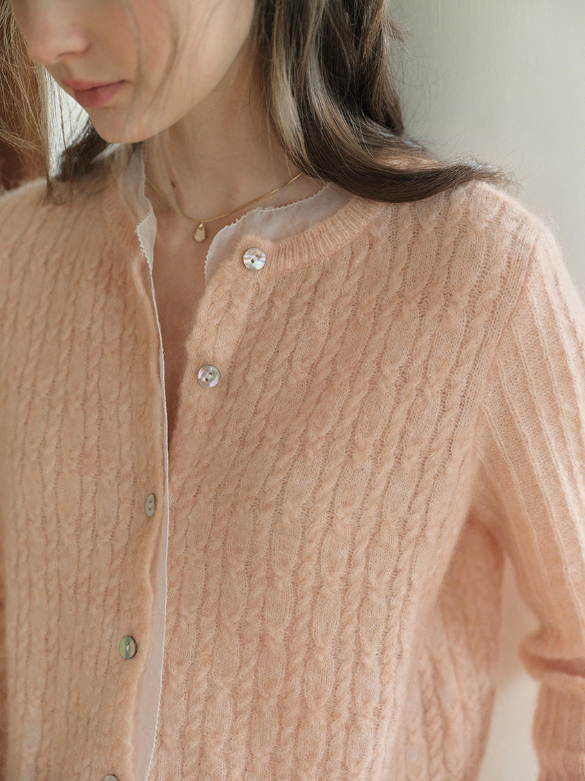 Kahlani V-Neck Cozy Brushed Knit Cardigan