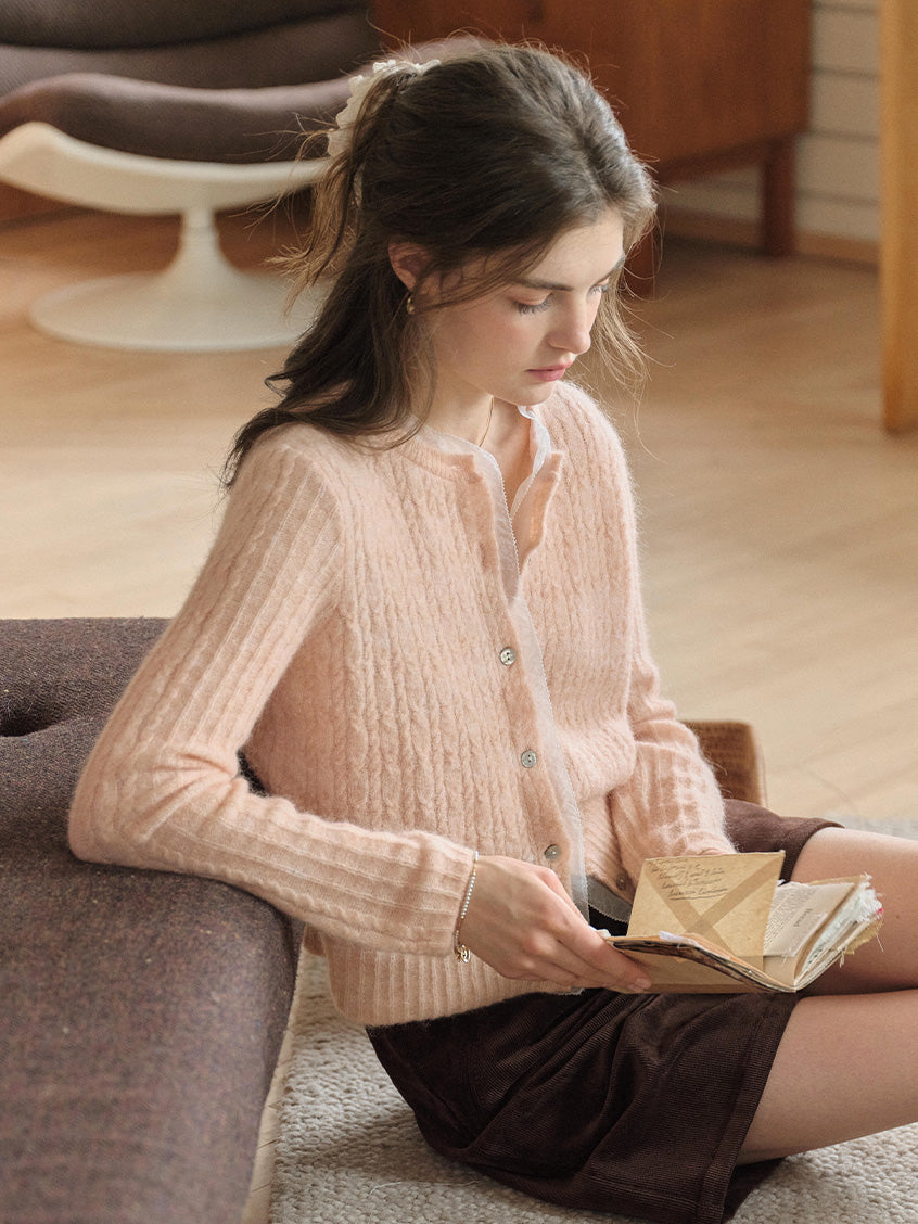 Kahlani V-Neck Cozy Brushed Knit Cardigan