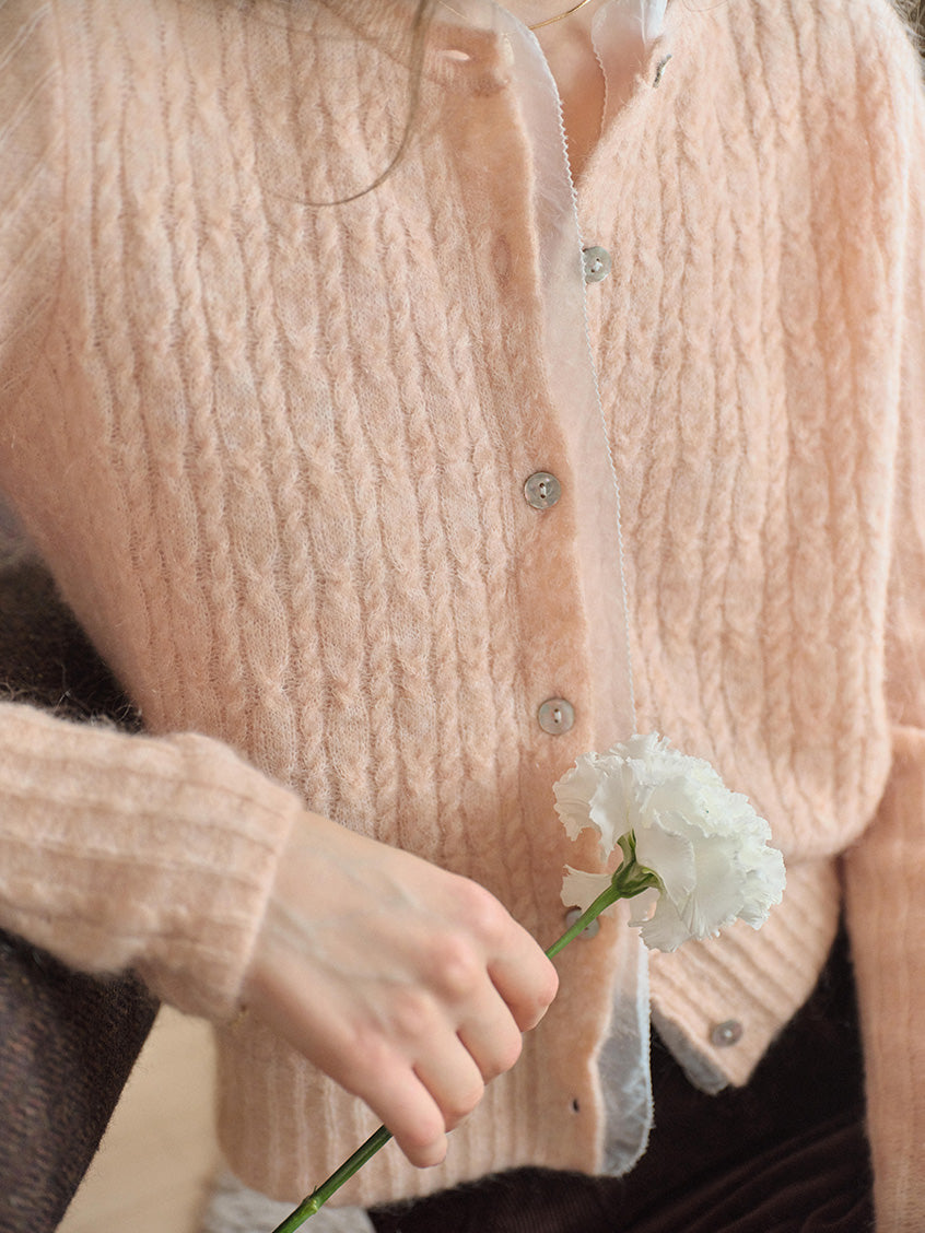 Kahlani V-Neck Cozy Brushed Knit Cardigan