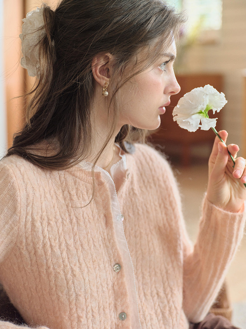 Kahlani V-Neck Cozy Brushed Knit Cardigan