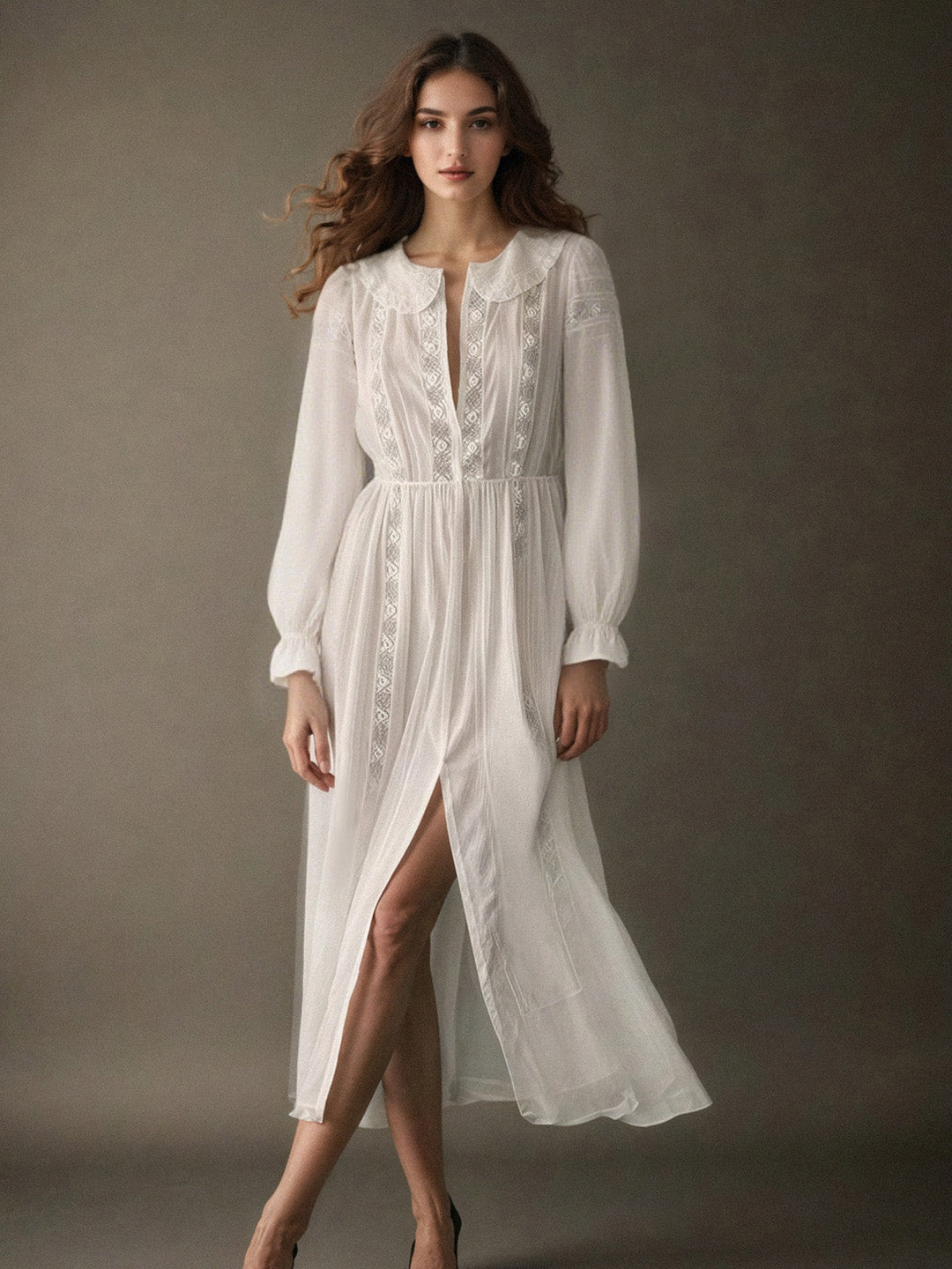 Cataleya Peter Pan Collar Split Dress
