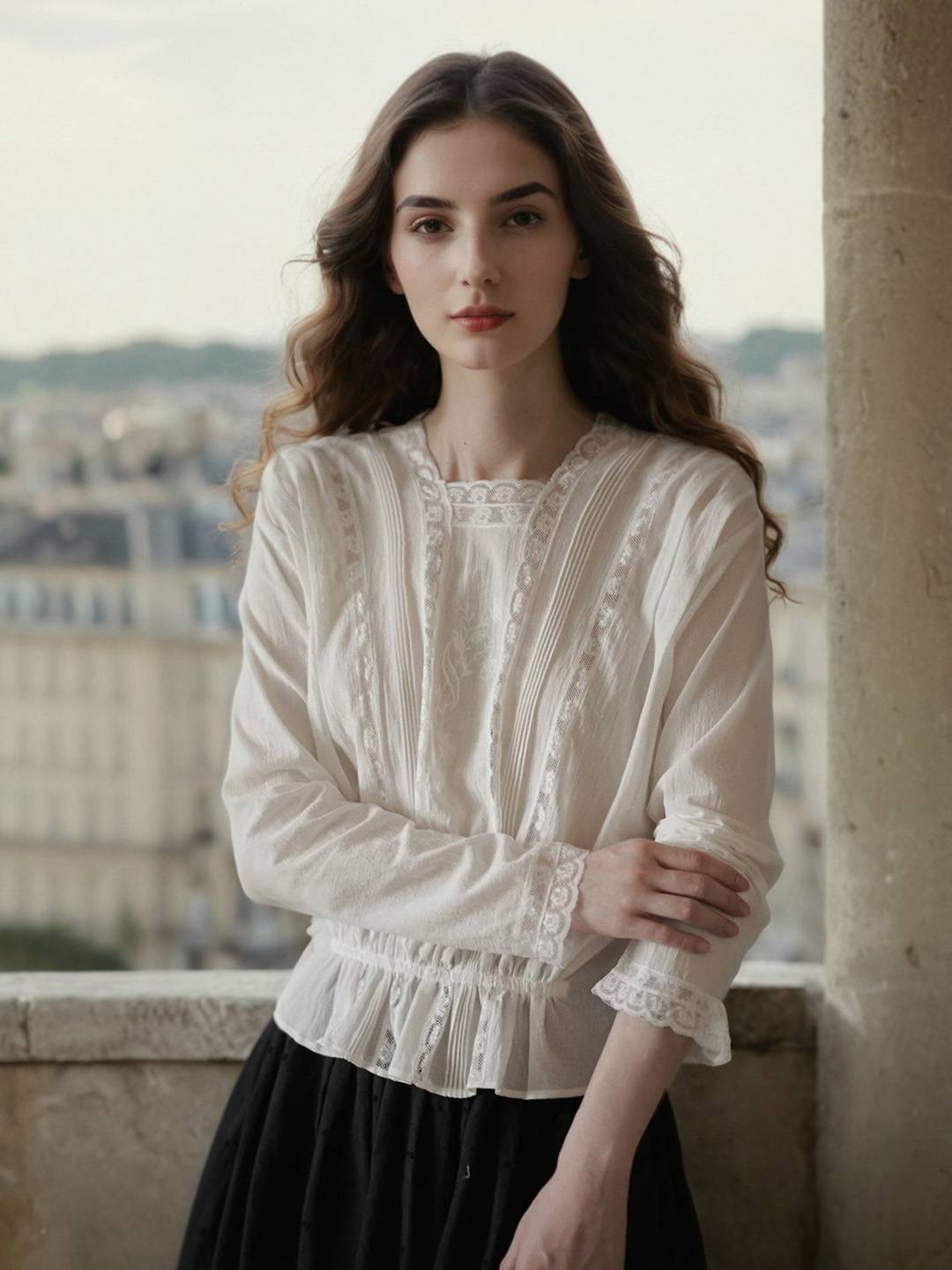Alaya Square Neck Embroidery Blouse