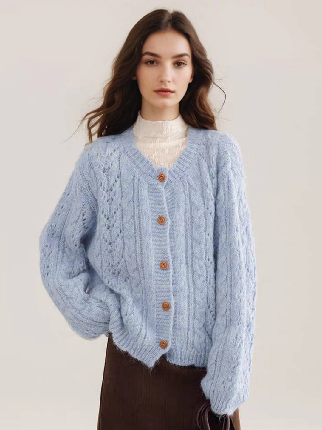 Lana V-Neck Ribbed Cardigan