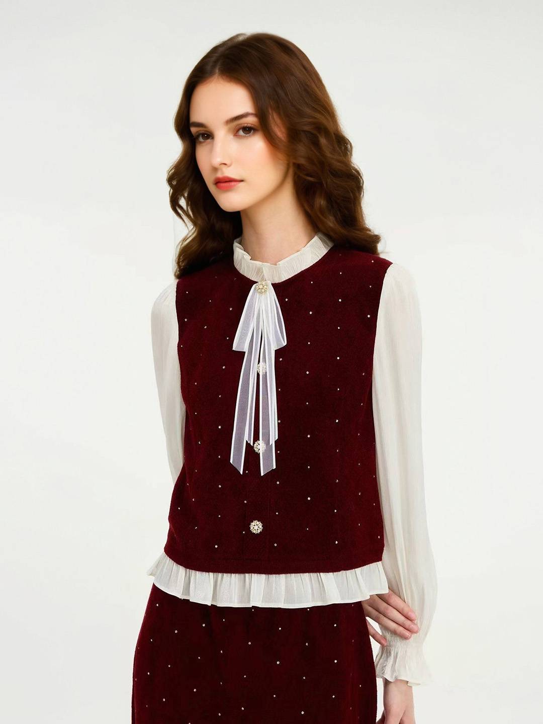 Jessica Round Neck Dots Set