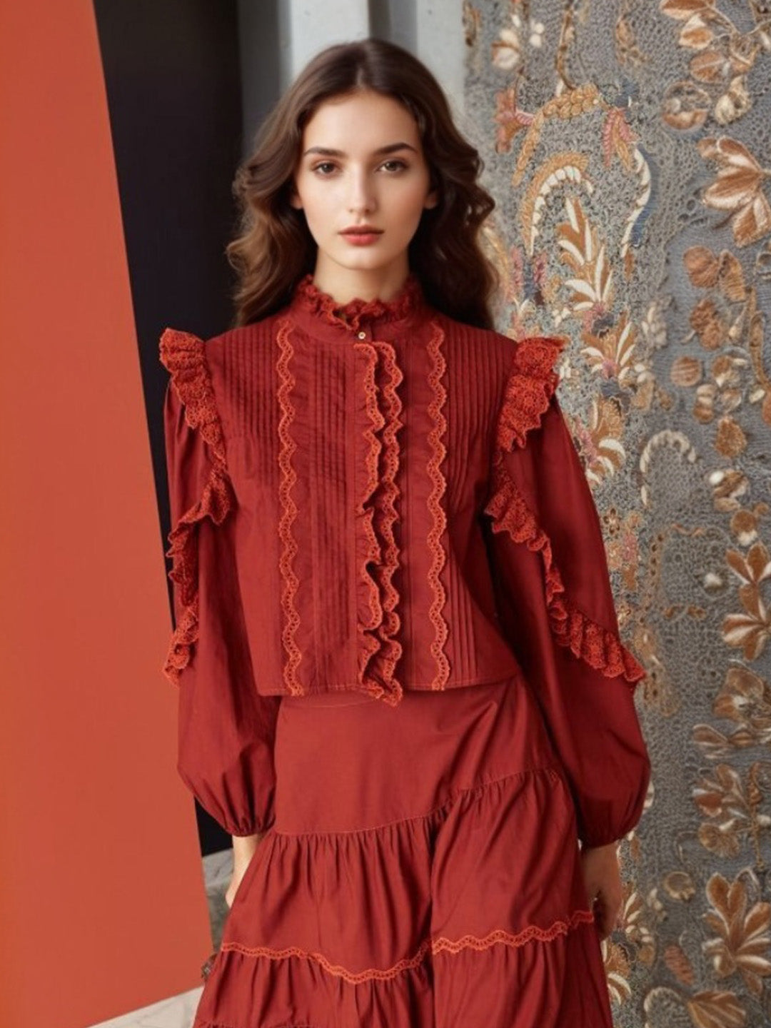 Noah Ruffle Collar Blouse