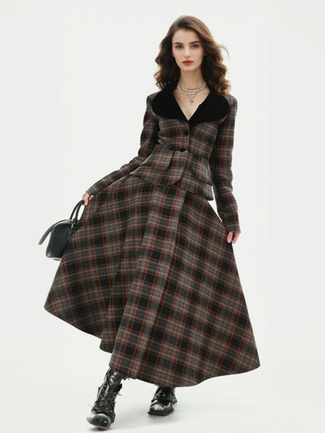 Davina Plaid Skirt