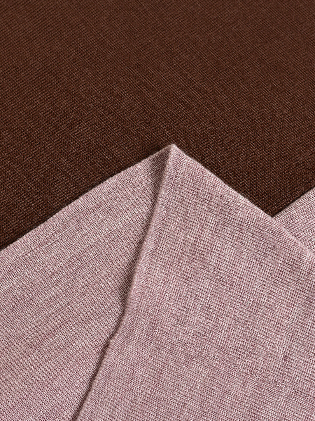Amber Seam-Free Brown Turtleneck Knitted Top