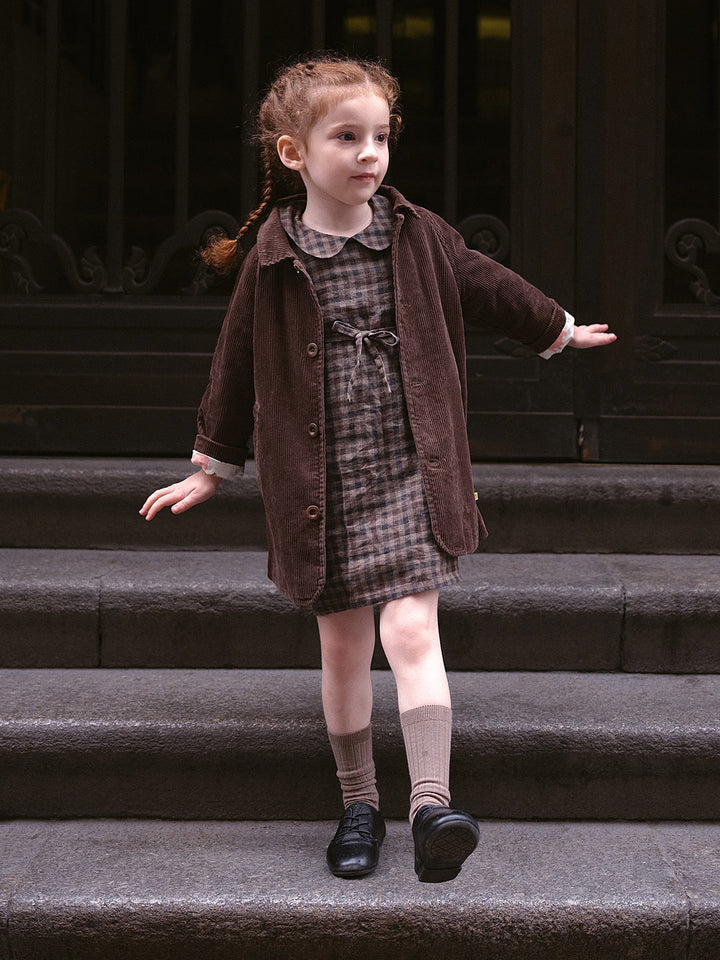 Nocry Corduroy Coat/simple retro/xk002