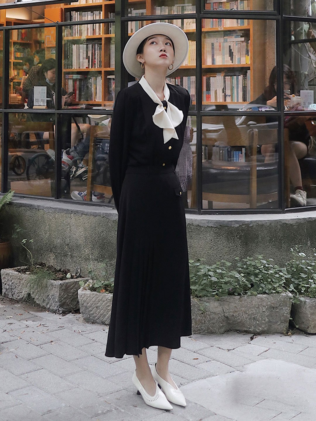 Hana Chiffon Skirt/Simple Retro/11164