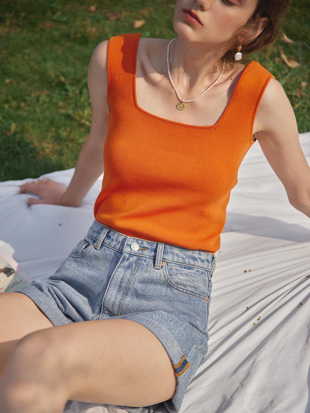 Marlen Icy Silk Vest/Simple Retro/55090