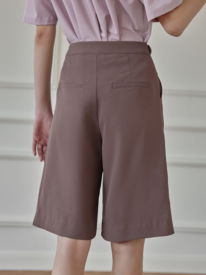 Dalia Brown Straight Shorts/SIMPLE RETRO