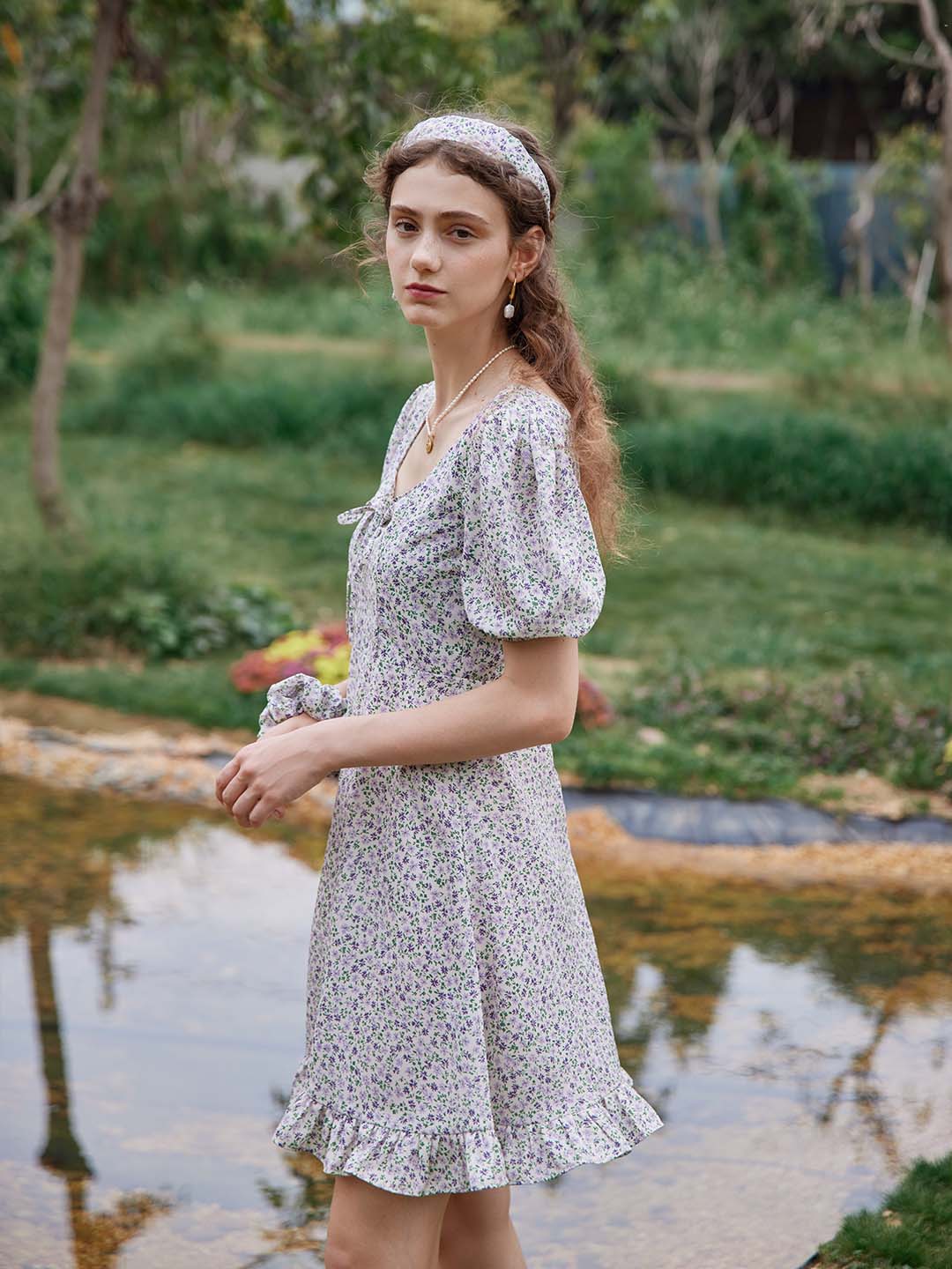 Juli Floral Mini Tea Dress