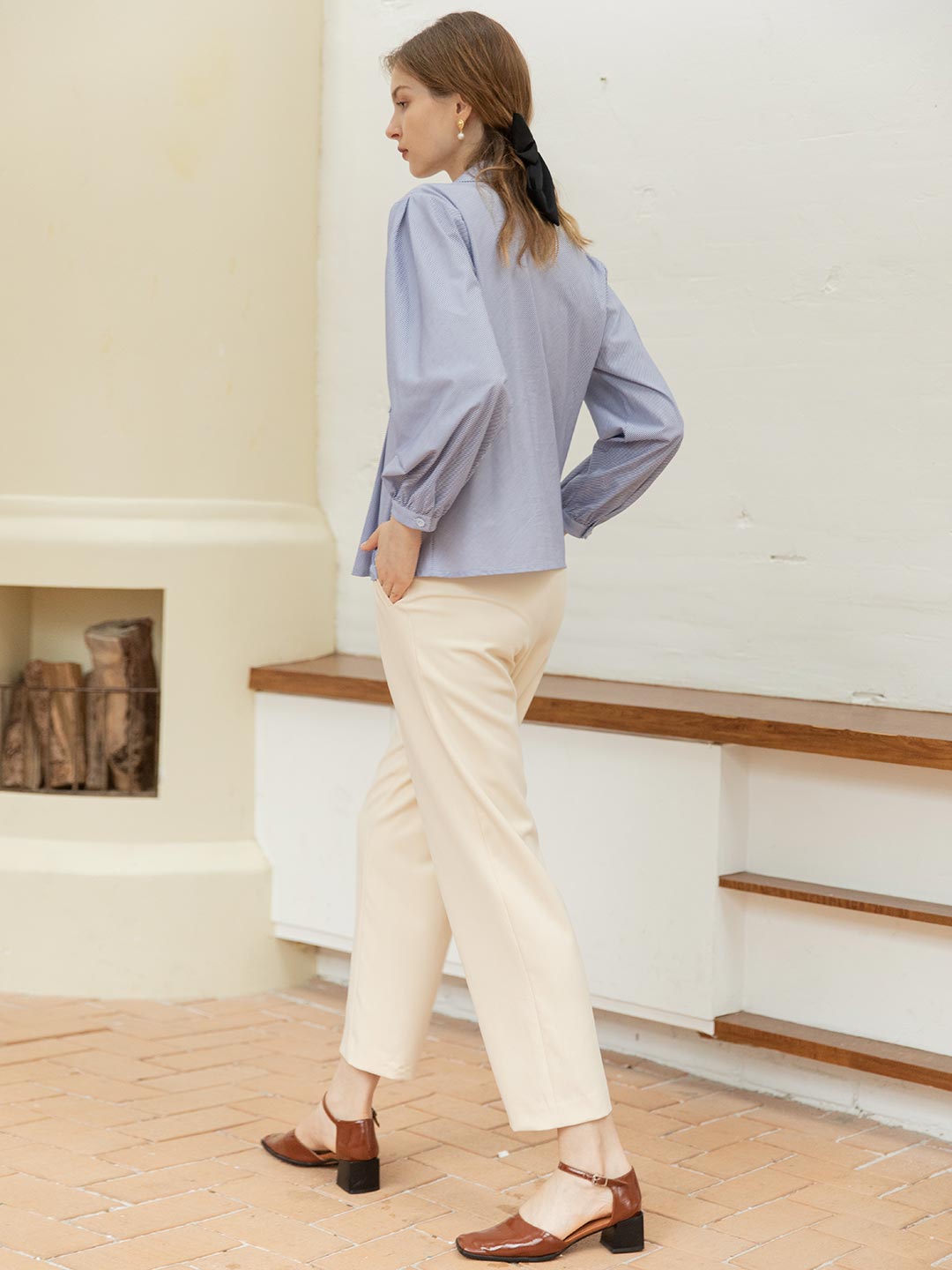 Nora Straight Suit Pants/Simple Retro/11241