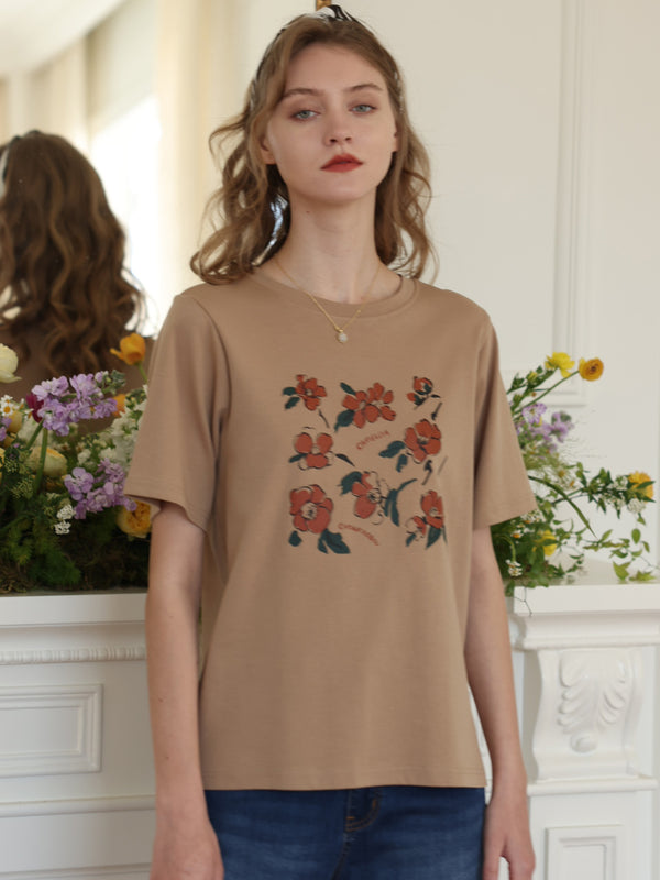 【Holiday Sale】Chowxiaodou Camellia Graphic T-Shirt