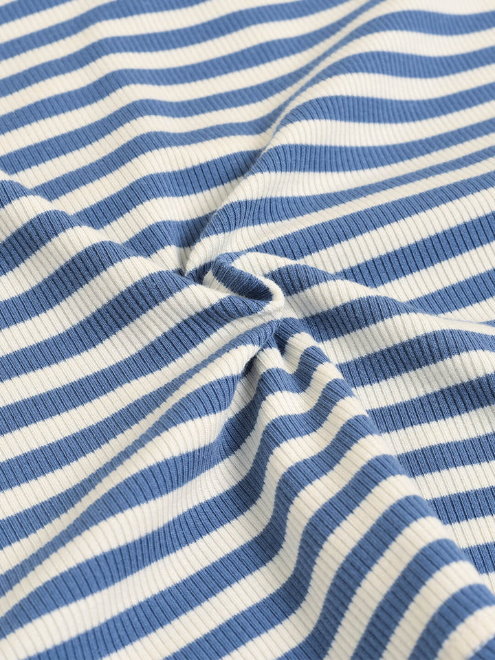 Claire Striped Blue Knitted T-Shirt/SIMPLE RETRO